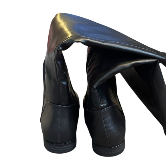 Trend Report Carlie Black Knee-High Winter Riding Boots Shoes 6.5 - Picture 3 of 6